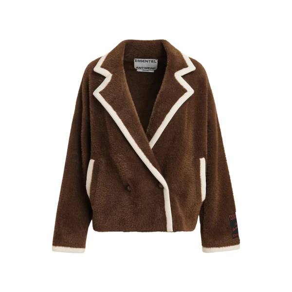 Essentiel Antwerp Brown with white contrast trims Knit