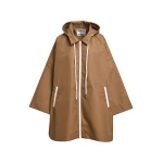 Essentiel Antwerp Camel oversized hooded rain coat