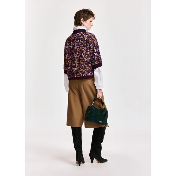 Essentiel Antwerp Camel pleated wide-leg bermuda pants, view 5
