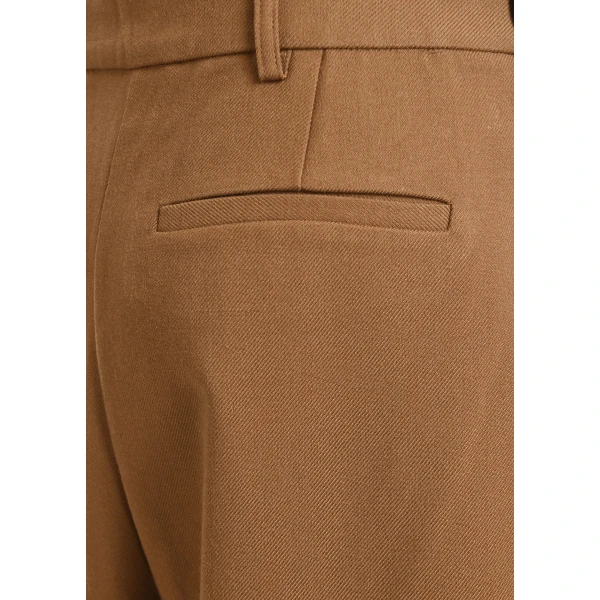 Essentiel Antwerp Camel pleated wide-leg bermuda pants, view 6