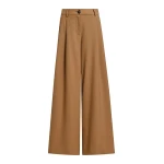 Essentiel Antwerp Camel wide-leg pants with twisted seam detail