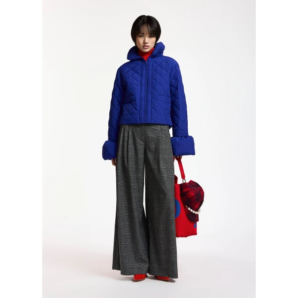 Essentiel Antwerp Cobalt blue quilted padded jacket, view 2