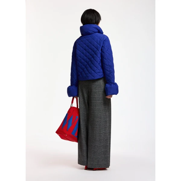 Essentiel Antwerp Cobalt blue quilted padded jacket, view 5