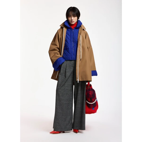 Essentiel Antwerp Cobalt blue quilted padded jacket, view 6