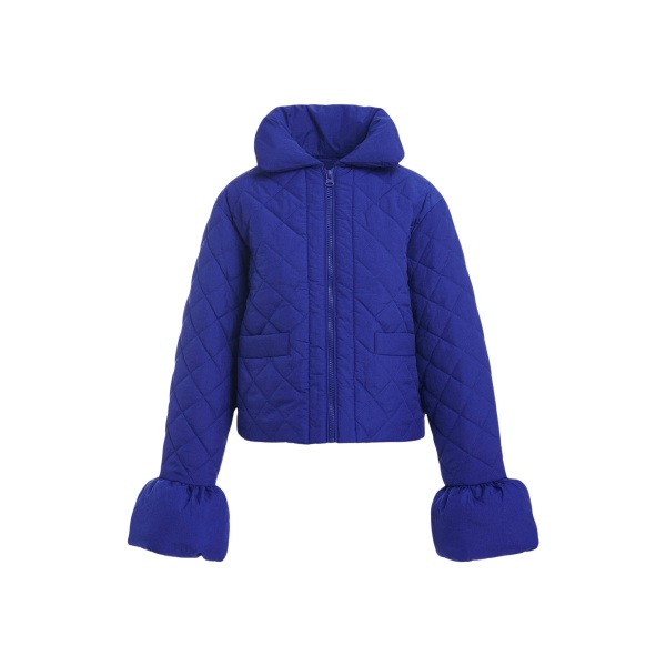 Essentiel Antwerp Cobalt blue quilted padded jacket