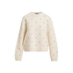 Essentiel Antwerp Cream stud-embellished sweatshirt Knit