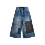 Essentiel-Antwerp-Dark-blue-and-black-dual-panel-patchwork-denim-shorts-scaled71808_nobg Essentiel Antwerp Dark blue and black dual-panel patchwork denim shorts