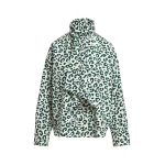 Essentiel Antwerp Dark green and off-white leopard-print pussy-bow shirt