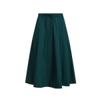 Essentiel Antwerp Dark green midi-length a-line skirt