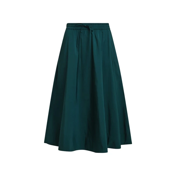 Essentiel Antwerp Dark green midi-length a-line skirt