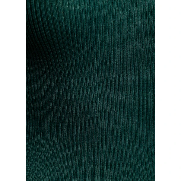 Essentiel Antwerp Dark green ribbed wool-blend turtleneck sweater, view 6