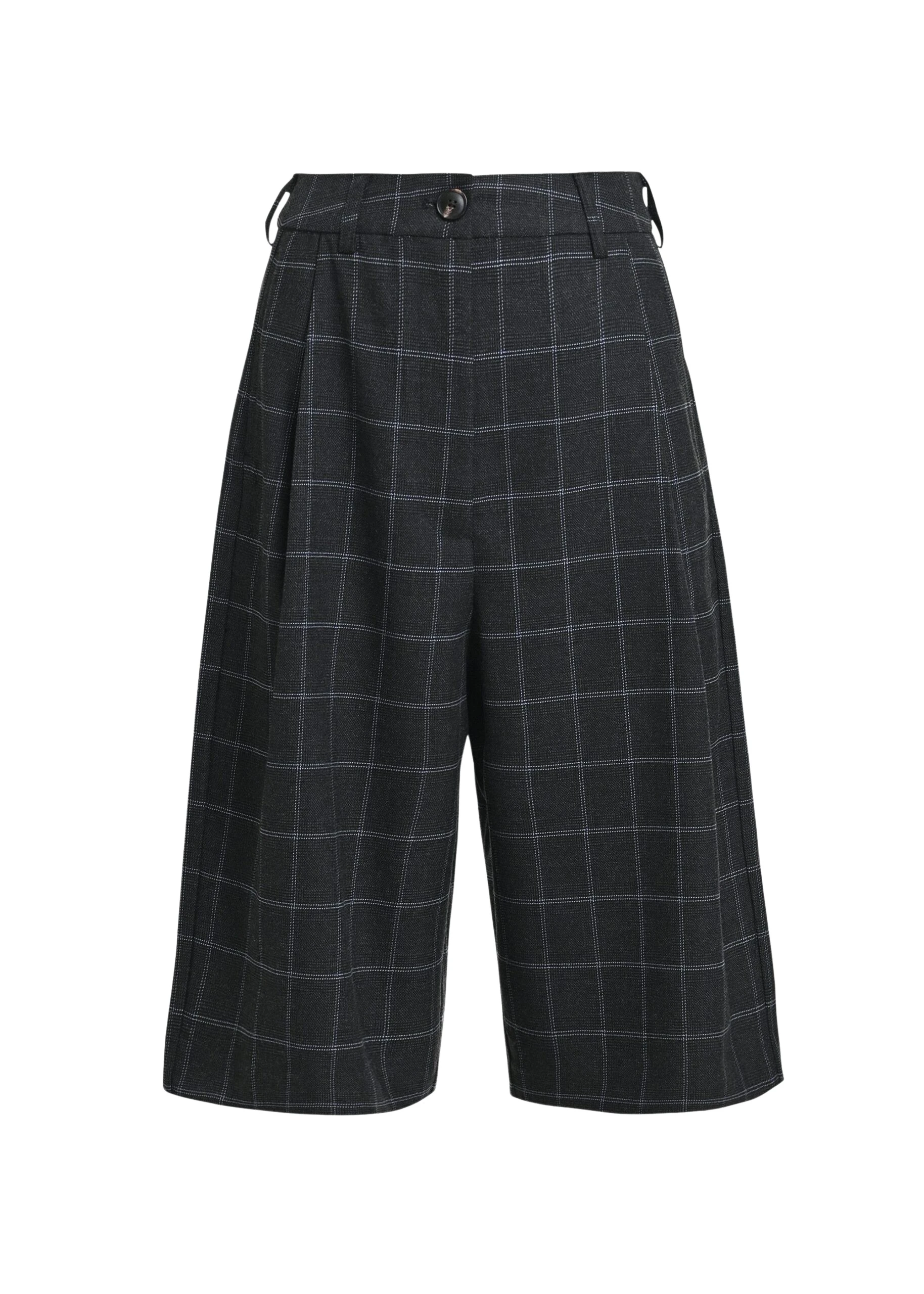 Essentiel-Antwerp-Dark-grey-and-off-white-pleated-wide-leg-bermuda-pants-scaled18067_nobg Essentiel Antwerp Dark grey and off-white pleated wide-leg bermuda pants