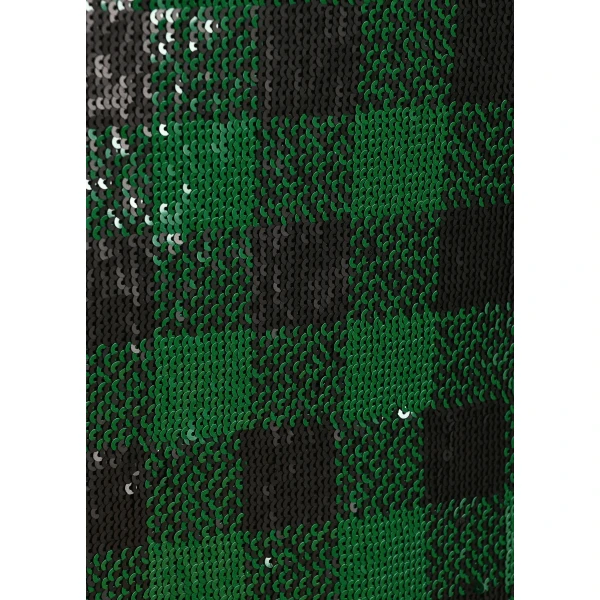 Essentiel Antwerp Green and black sequin-embellished pencil skirt, view 6