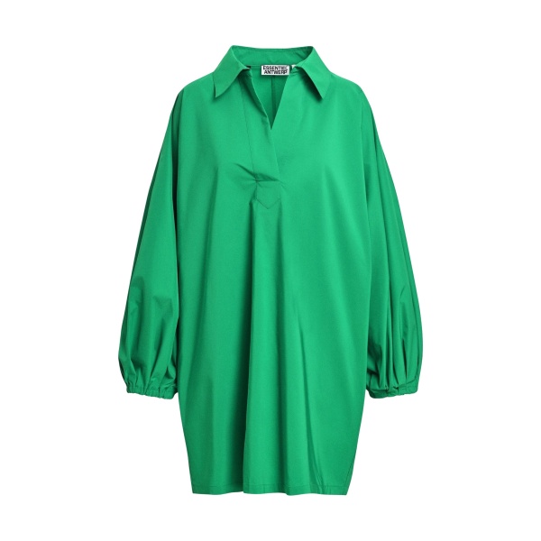 Essentiel Antwerp Green oversized mini dress with voluminous sleeves