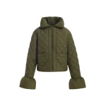 Essentiel Antwerp Khaki quilted padded jacket