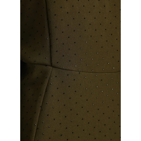Essentiel Antwerp Khaki rhinestone-embellished mini dress, view 6