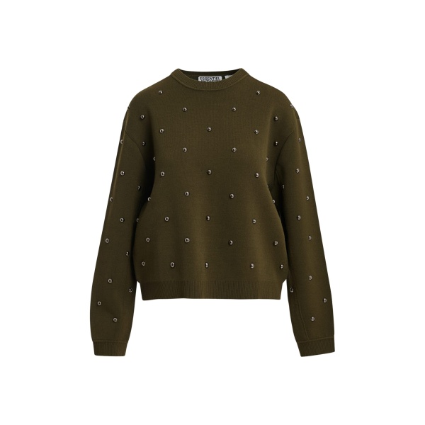 Essentiel Antwerp Khaki stud-embellished sweatshirt Knit