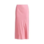 Essentiel Antwerp Light pink bias-cut midi skirt with back slit
