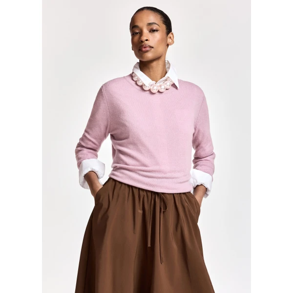 Essentiel Antwerp Light pink cashmere sweater, view 2