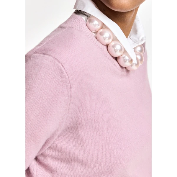 Essentiel Antwerp Light pink cashmere sweater, view 4