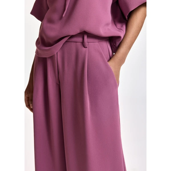 Essentiel Antwerp Mauve wide-leg pants, view 4