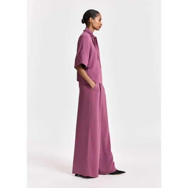 Essentiel Antwerp Mauve wide-leg pants, view 5