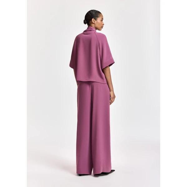 Essentiel Antwerp Mauve wide-leg pants, view 6