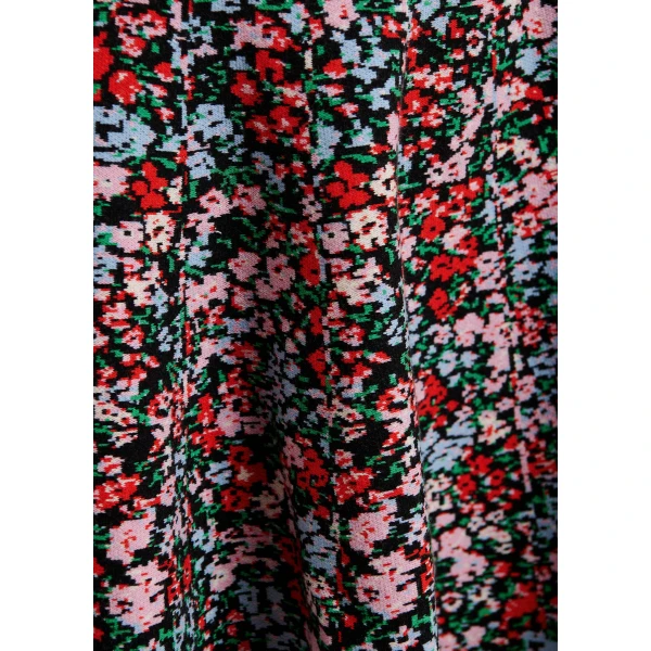 Essentiel Antwerp Multicolor floral jacquard flared mini skirt, view 6