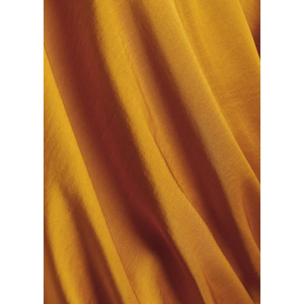 Essentiel Antwerp Ochre draped wrap top with V-neck, view 6