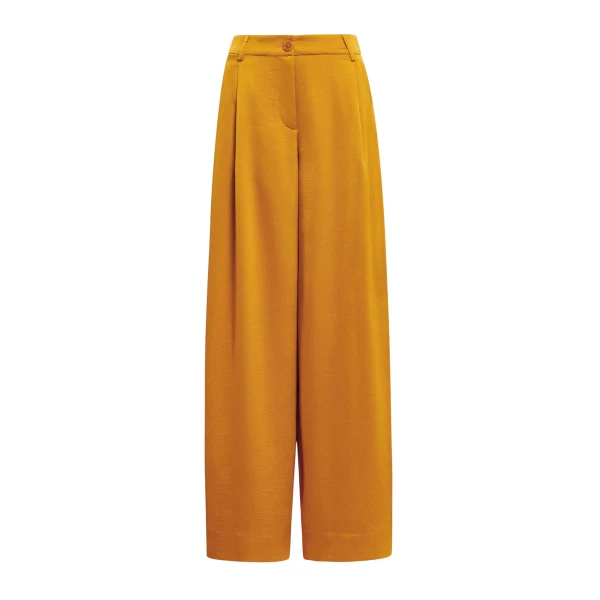 Essentiel Antwerp Ochre wide-leg satin pants