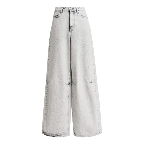 Essentiel Antwerp Off-white dirty-effect finish wide-leg jeans