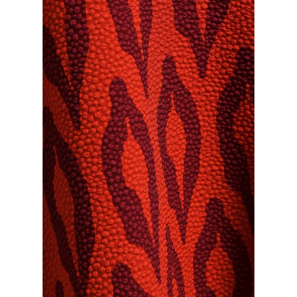 Essentiel Antwerp Orange and burgundy printed oversized mini dress, view 6