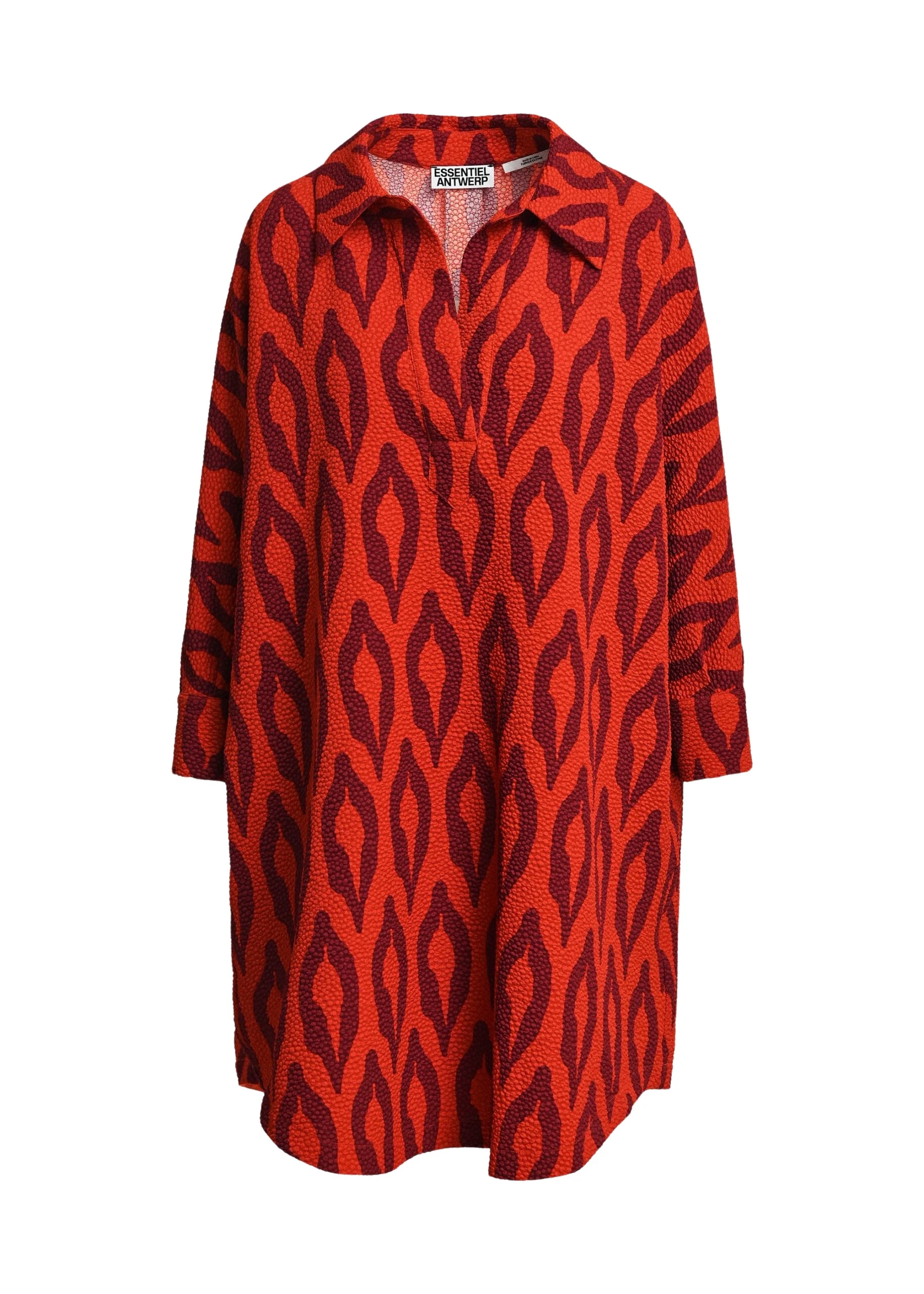 Essentiel-Antwerp-Orange-and-burgundy-printed-oversized-mini-dress-scaled16318_nobg Essentiel Antwerp Orange and burgundy printed oversized mini dress