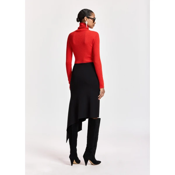 Essentiel Antwerp Red ribbed wool-blend turtleneck sweater, view 5