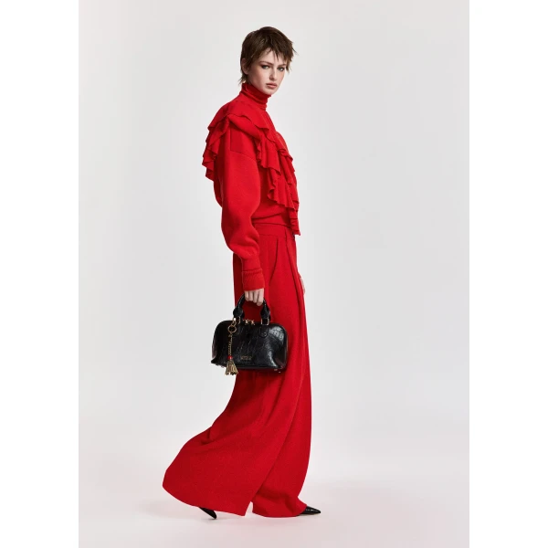 Essentiel Antwerp Red wide-leg pants, view 4