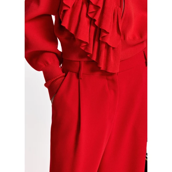 Essentiel Antwerp Red wide-leg pants, view 6
