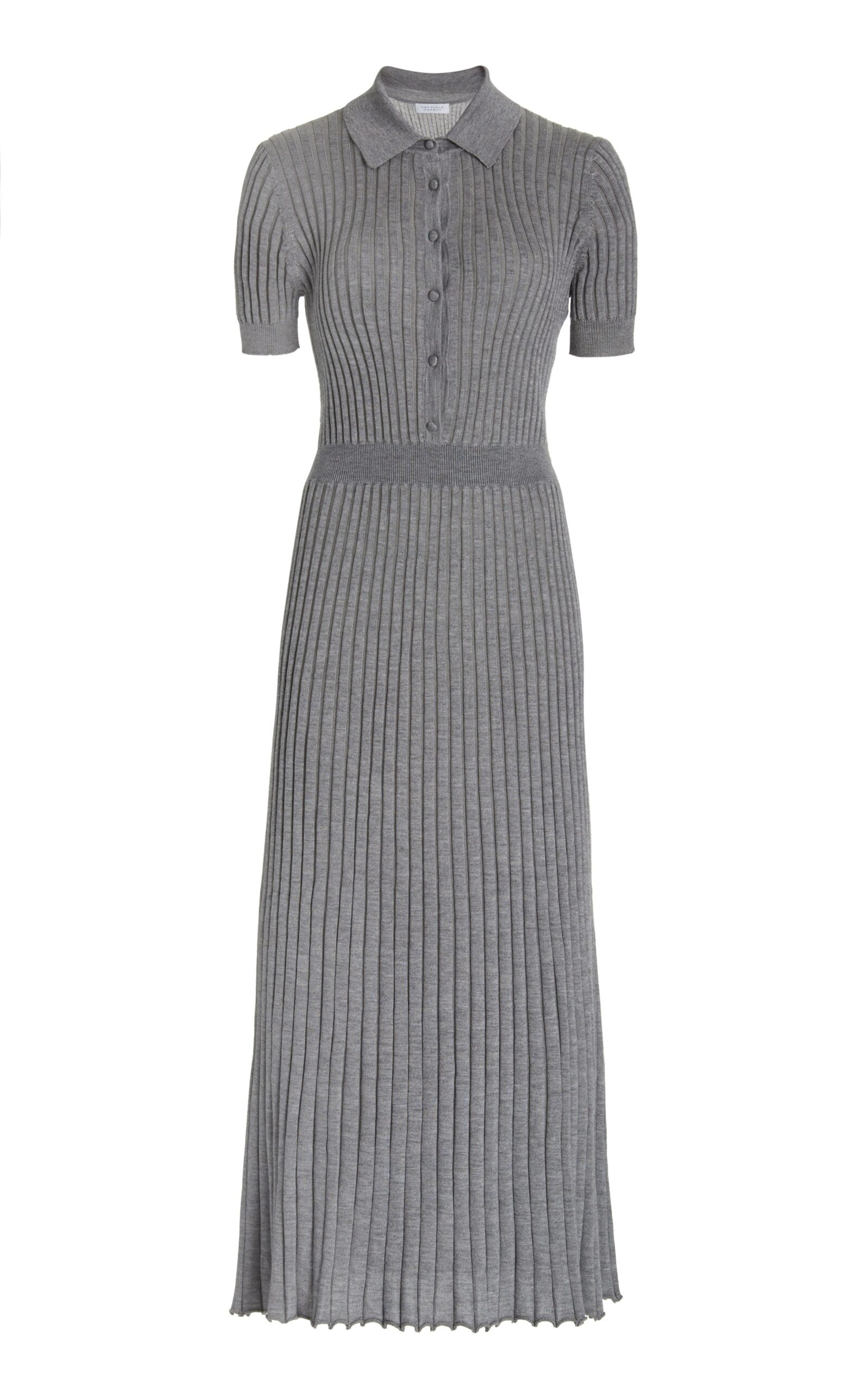 Gabriela Hearst Amor Knit Midi Dress in Heather Grey Cashmere Silk Gabriela Hearst Amor Knit Midi Dress in Heather Grey Cashmere Silk