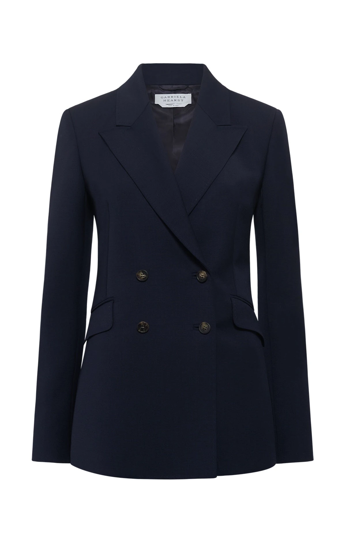 Gabriela Hearst Angela Blazer in Dark Navy Sportswear Wool Gabriela Hearst Angela Blazer in Dark Navy Sportswear Wool