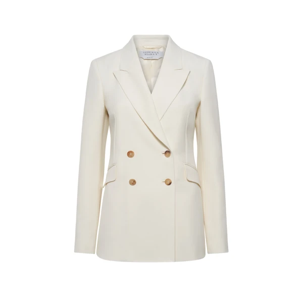 Gabriela Hearst Angela Blazer in Ivory Sportswear Wool