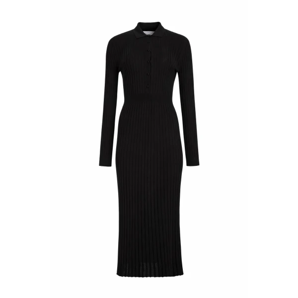 Gabriela Hearst Ardor Knit Maxi Dress in Black Cashmere Silk