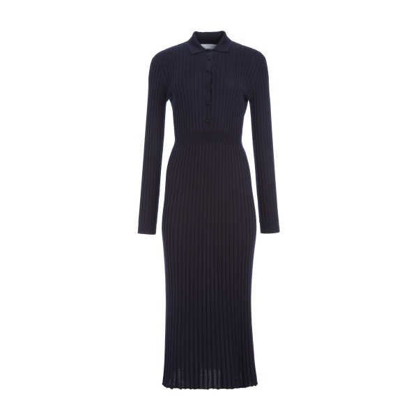 Gabriela Hearst Ardor Knit Maxi Dress in Dark Navy Cashmere Silk