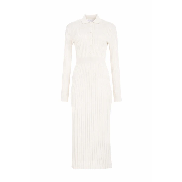 Gabriela Hearst Ardor Knit Maxi Dress in Ivory Cashmere Silk