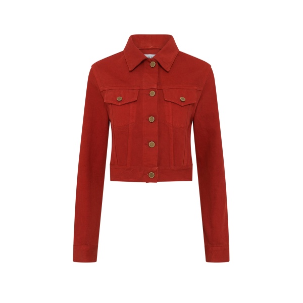 Gabriela Hearst Bronte Jacket in Antelope Orange Recycled Cotton Denim
