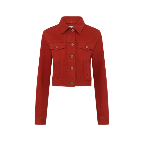 Gabriela Hearst Bronte Jacket in Antelope Orange Recycled Cotton Denim