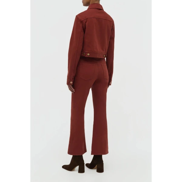 Gabriela Hearst Bronte Jacket in Burnt Sienna Recycled Cotton Denim, view 3