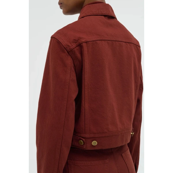 Gabriela Hearst Bronte Jacket in Burnt Sienna Recycled Cotton Denim, view 5