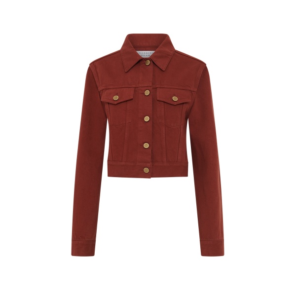 Gabriela Hearst Bronte Jacket in Burnt Sienna Recycled Cotton Denim