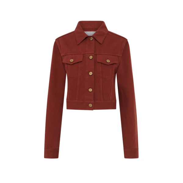 Gabriela Hearst Bronte Jacket in Burnt Sienna Recycled Cotton Denim