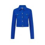 Gabriela Hearst Bronte Jacket in Cobalt Recycled Cotton Denim