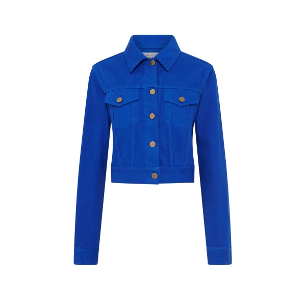 Gabriela Hearst Bronte Jacket in Cobalt Recycled Cotton Denim